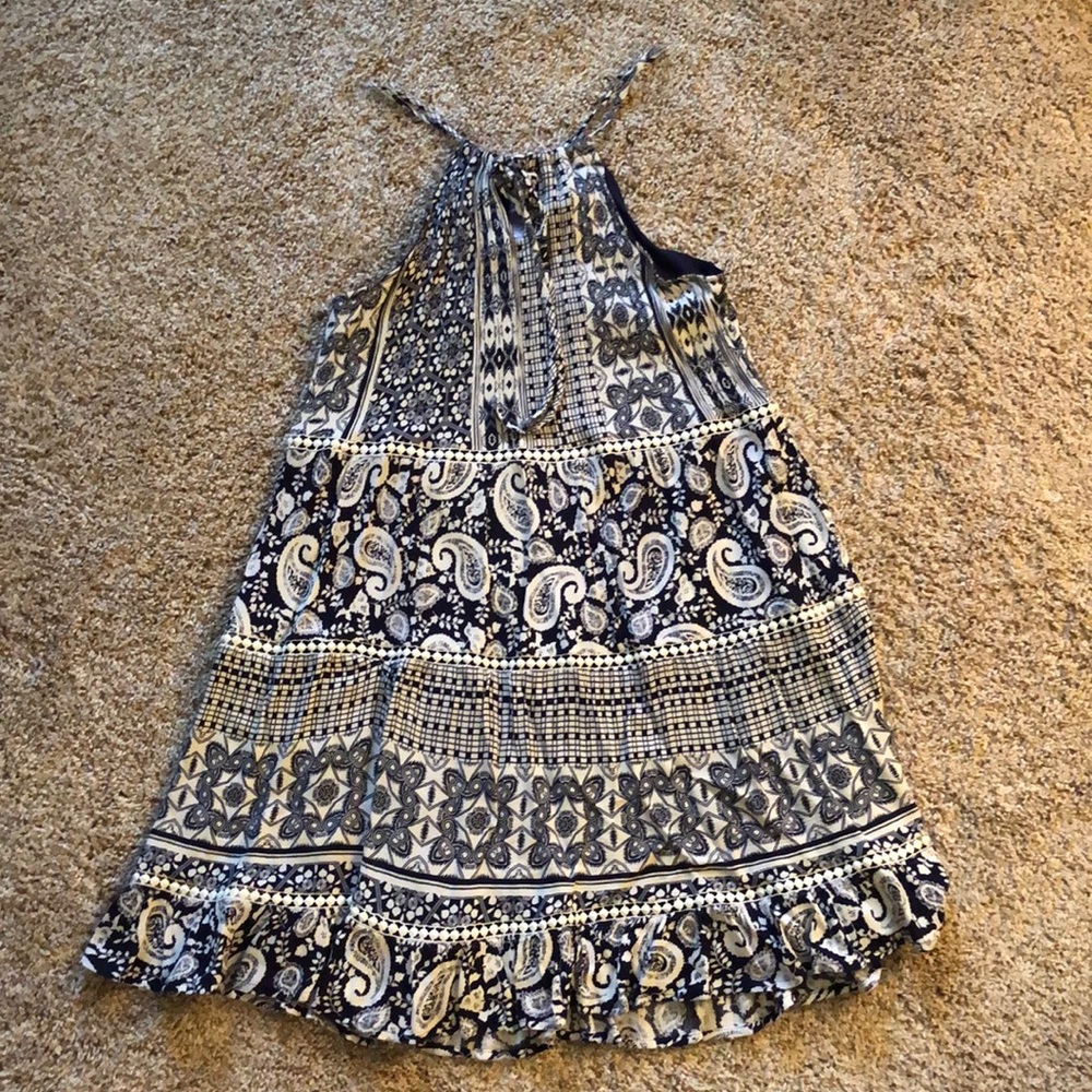 Cute navy blue and white dress